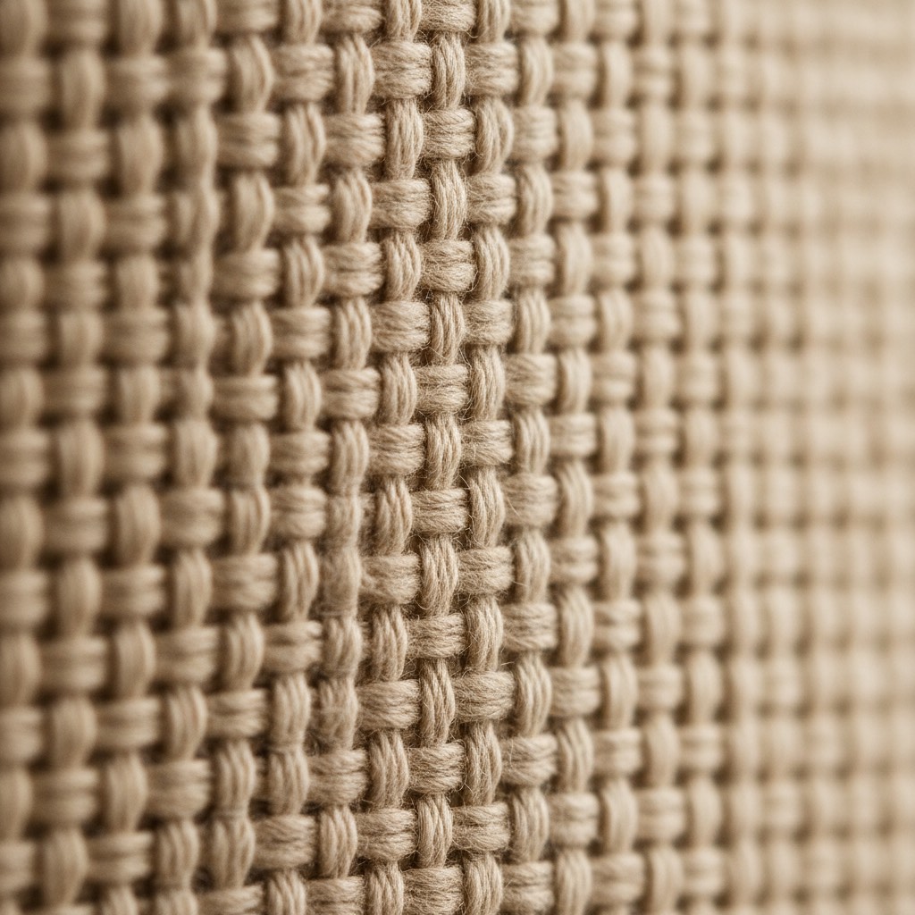 Macro of compact cotton twill weave structure.